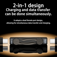 Soporte Plegable para Teléfono con Adaptador Tipo C, Carga Rápida PD de 100W, USB 3.2, Transmisión de Datos de Alta Velocidad de 10Gbps, Conector de Carga y Transferencia