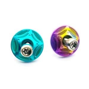 सीएनसी ग्रेड5 रंगीन मोटरसाइकिल संशोधन टाइटेनियम हैंडल बार एंड कैप कवर प्लग नट वेटेड बैलेंस्ड टर्मिनल - Product Image 5