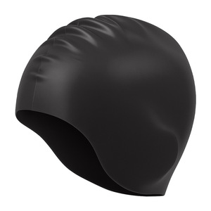 Swimming Cap Silicone Extra Long With Ear Flaps For Water Sports Unisex Adult - Product Image 1
