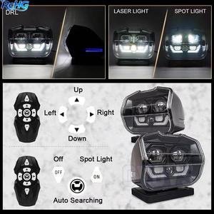 ไฟฉายเลเซอร์ LED ควบคุมระยะไกลแบบหมุนได้ 360 องศาของ EU ความสว่างสูง สำหรับเรือ - Product Image 3