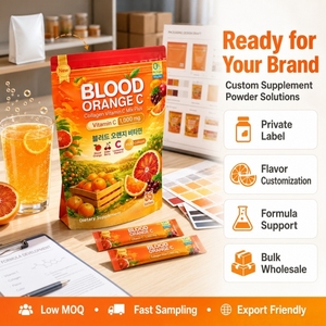 Poudre de Collagène Sanguin Prête à l'Emploi avec Vitamine C en Poudre Saveur Orange – Complément pour la Peau – Marque Privée OEM - Product Image 2