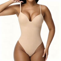 Body sculptant intégral sans couture pour femme, haute élasticité, bretelles réglables, effet push-up fessier, avec soutien-gorge intégré