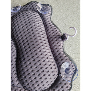 <span class=keywords><strong>Coussin</strong></span> de bain ergonomique avec 6 ventouses puissantes, antidérapant, de luxe, pour le soutien du dos et du cou, respirant, oreiller de bain 4D - Product Image 2