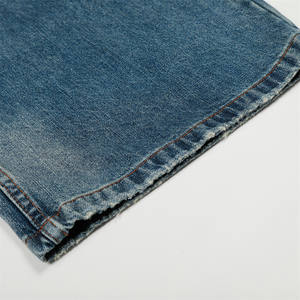 Jeans scimitar en denim <span class=keywords><strong>blanc</strong></span> délavé de style américain vintage, taille mi-haute, coupe ample, pantalon large pour homme, tendance de la marque - Product Image 4