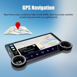 10.5 inch di động ô tô Hệ thống đa phương tiện Android Auto DSP Carplay kim cương ai 2K vô hạn núm kép GPS xe đài phát thanh DVD - Product Image 3
