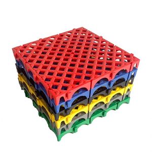 Dalles en plastique emboîtables pour lavage de voitures, grille de sol antidérapante, résistantes à l'usure, panneaux sans tranchée, parfaites - Product Image 1