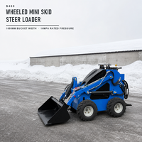 Mini Skid Steer Loader Beroda S460 untuk Pembersihan Salju di Halaman dan Jalan Masuk, Bucket 1050mm, 2 Silinder, EPA EURO5, Kompak