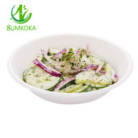 SUMKOKA Bol ovale de 32 oz en pulpe de bagasse de canne à sucre, compostable, biodégradable, sans PFAS, jetable, pour soupes et salades – Meilleure vente