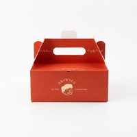 Boîte à gâteau d'anniversaire à emporter, écologique, en carton épais, carrée, avec logo personnalisé, emballage pour gâteau