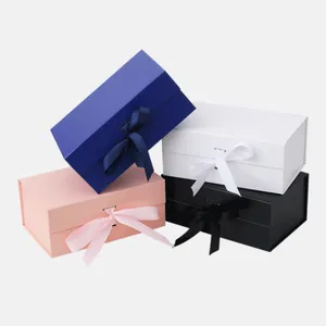 The industry wholesale low price high quality square paper wine folding magnetic gift box for cosmetic candle