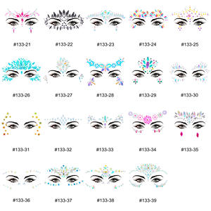 Glitter Face Jewel <span class=keywords><strong>Strass</strong></span> Stickers Gem <span class=keywords><strong>Halloween</strong></span> Eye Holographic Chunky Crystal Rave Body Party Music Decorations - Product Image 5