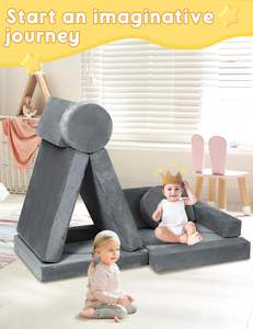 14 pièces canapé sectionnel pour enfant meubles <span class=keywords><strong>de</strong></span> salle <span class=keywords><strong>de</strong></span> jeux plancher créatif imaginatif canapé en mousse modulaire pour enfants avec housses souples - Product Image 6
