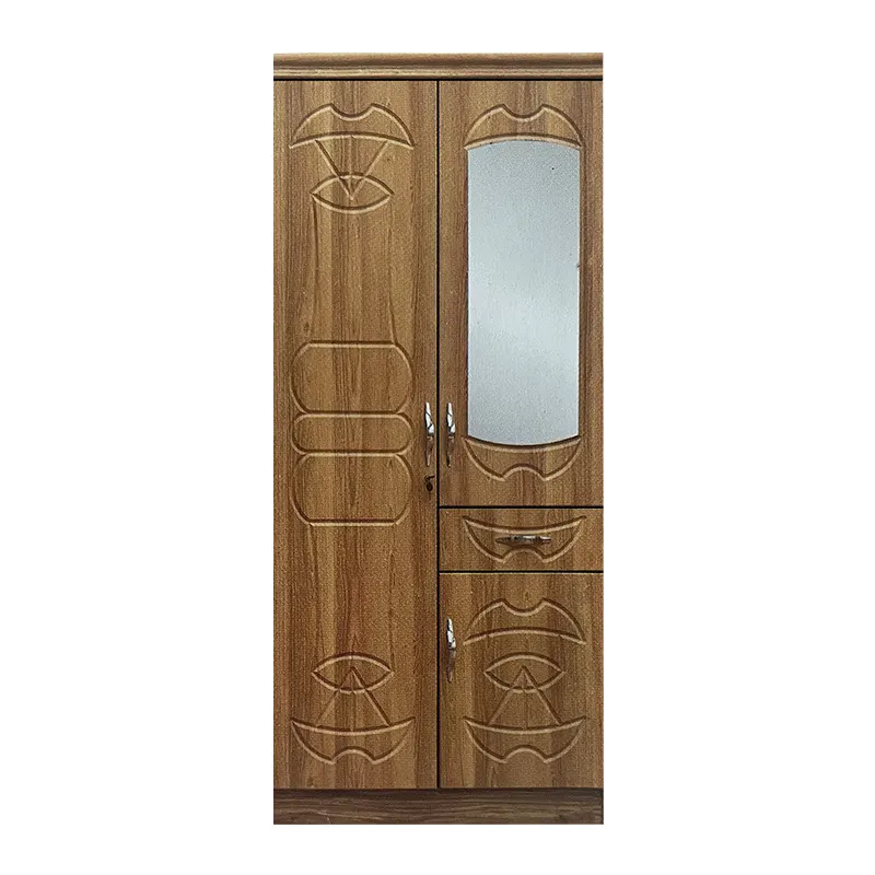 Middle east 50cm width door bedroom wardrobe with rollers 2 door mdf wardrobe closet with mirrors customized 4 3 2 cabinets