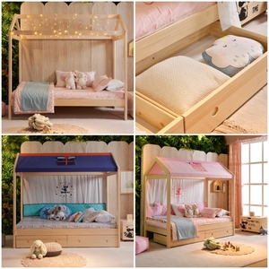 Bambini in legno singolo bambino <span class=keywords><strong>Montessori</strong></span> Baby casa <span class=keywords><strong>letto</strong></span> con cassetto bambini 2 piano divano letti telaio gemello per le ragazze con lo stoccaggio - Product Image 6