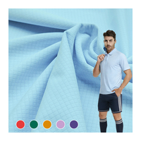 Tissu polyester à carreaux personnalisé en rouleau, tissu double maille extensible en polyester et élasthanne pour vêtements