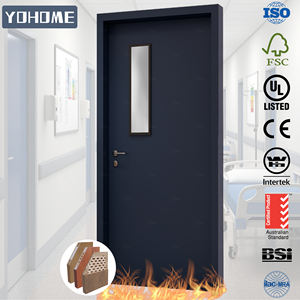 Puertas Cortafuego Interiores para Hospitales, Escuelas y Edificios Comerciales con Certificación UL/CE/AS, Puertas y Ventanas <span class=keywords><strong>de</strong></span> Madera con Clasificación <span class=keywords><strong>de</strong></span> Resistencia al Fuego FD30 - Product Image 3