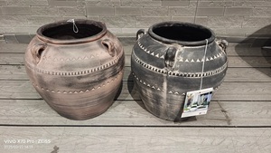 Maceta de <span class=keywords><strong>terracota</strong></span> hecha a mano Vintage moderna grande para interior/exterior maceta gigante con recubrimiento en polvo para jardinería uso doméstico - Product Image 3