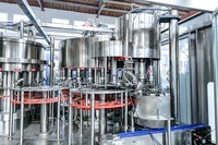 Machine de mise en bouteille automatique de boissons gazeuses en bouteilles PET, ligne de production de boissons gazeuses