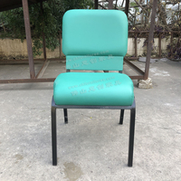 Chaises d'église empilables en vinyle vert, design moderne, faciles à nettoyer, vente en gros
