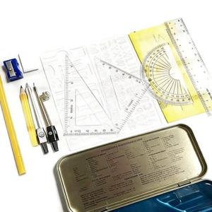 Lot de 13 pièces de matériel scolaire et de géométrie portable à prix de gros pour la rentrée des classes, idéal pour l'école et le bureau - Product Image 3