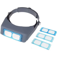 Head Mount Magnifier 1.5X 2X 2.5X 3.5X Optical Headset Magnifying Visor Reading Magnifier Jeweler Loupe with 4 Lens