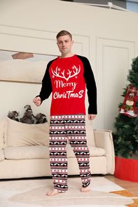 2025 Impresso Em Torno Do Pescoço Feitiço Xadrez Pai-Filho Vestuário Família de Natal Terno Noite Pijama Pijamas Casa Mulheres Conjunto - Product Image 4