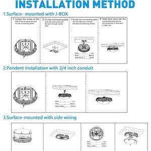 Plafonnier LED 3 Watts Tunable 30/40/60W 8400Lm 5000K 100-277VAC Listé ETL & DLC - Product Image 5