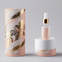 Carton rigide écologique personnalisé boîte à cylindre rond recyclé tube de papier tube de papier d'emballage cosmétique d'huile essentielle de parfum