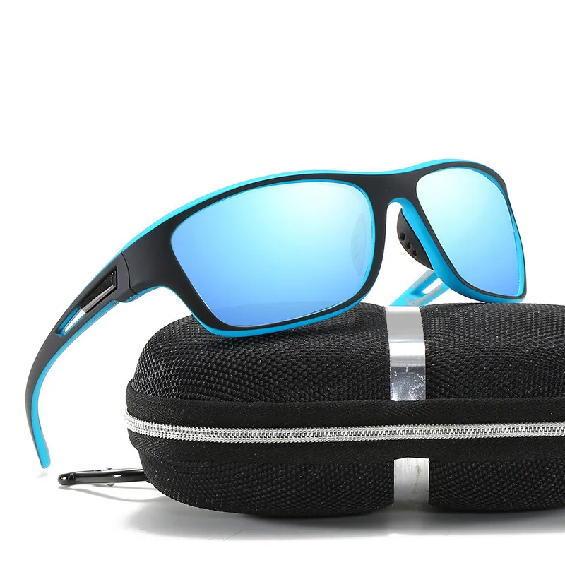 ファッションメンズ偏光カラーフィルムシリーズメガネ防塵ラージフレームUV400ライディング防紫外線スポーツサングラス