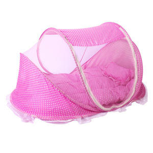 Moustiquaire pliable pour bébé avec tapis de couchage et oreiller, lit moustiquaire 3 pièces, musique, 0-3 ans - Product Image 1