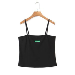Débardeur pour femmes grandes tailles, couleur unie, en coton tricoté, camisole, sous-vêtement avec étiquette N8327 - Product Image 2