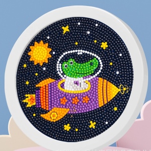 Offre Spéciale bricolage diamant peinture Kit dessin animé sirène Puzzle enfants cristal Art imprimé tissu personnalisé sirène <span class=keywords><strong>monde</strong></span> - Product Image 4