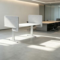 Panneau Acoustique de Bureau Double Face en Fibre de Polyester PET 100% avec Coins Arrondis, Cloison de Bureau, Fabrication OEM