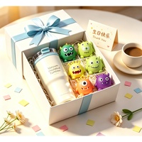 Ensemble de jouets monstres mignons en mousse PU mate à remontée lente, 6 pièces, pack cadeau de balles anti-stress fantaisie