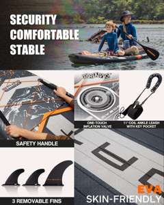 กระดานยืนพายลม OEM Supboard สำหรับกีฬาทางน้ำ ขนาด 11'6''x35''x6'' รุ่นออลราวด์ SUP MY03/4 ดีไซน์ใหม่ พร้อมที่นั่งแบบ Kayak ขนาด 10'6''* - Product Image 3