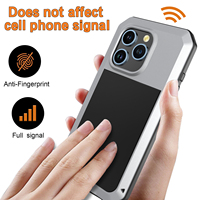 Nouveau design personnalisé nouveau métal robuste anti-dérapant robuste résistant aux chutes étui de protection complète à 360 degrés pour iPhone 15pro