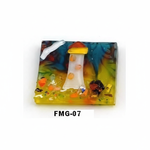 Aimant de réfrigérateur en verre de 5x5 cm Evil Eyes Unique et élégant - Product Image 1