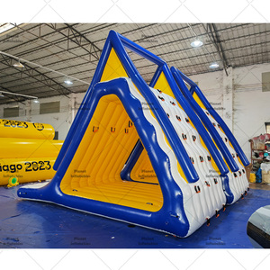 Equipo de Parque Acuático Inflable para Verano, Toboganes Triangulares Acuáticos/Tobogán Acuático Flotante, Torre de Toboganes Triangulares Inflables - Product Image 6