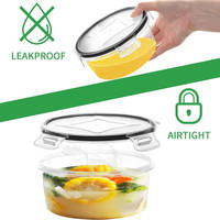 Multi-formaat transparante plastic luchtdichte voedselveilige opbergcontainers met onregelmatige vorm voor het organiseren van groenten, fruit en snacks