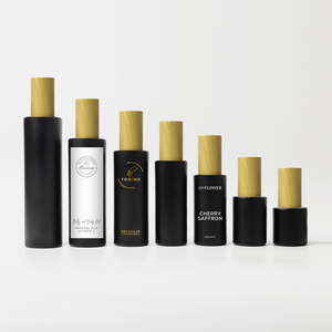 Rỗng 50ml đen vòng lotion không có không khí bơm phun chai thủy tinh cơ thể Kem lọ tre nhựa gỗ hạt Nắp - Product Image 2