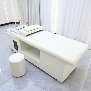 Çok Fonksiyonlu Modern Yatarlı Güzellik Salonu Mobilyası Yatak Başlığı Hidroterapi Şampuan Lavabosu Baş Masajı Suni Deri Ahşap - Product Image 5