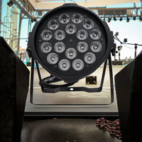 UNOXINE 18x10W RGBW Slim Par LED Wash Light avec DMX512 Control IP33 Ra90 6000K Daylight pour éclairage professionnel de scène et de mariage