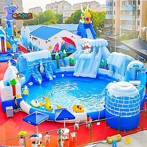 Nhà máy tùy chỉnh thế giới của băng và tuyết ngoài trời công viên nước trượt nước hồ bơi bơm hơi trượt nước với - Product Image 4