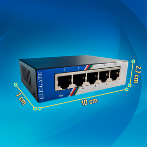 Commutateur Gigabit ELE-GATE 5 ports 1000 Mbps Hub réseau Ethernet pour usage professionnel - Product Image 4