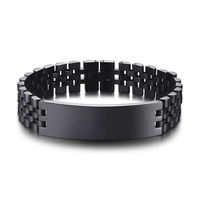 Pulsera de Acero Inoxidable para Parejas, 15 mm de Ancho, con Letra Personalizada, Grabado con Nombre, Correa de Reloj, Cadena con Letras