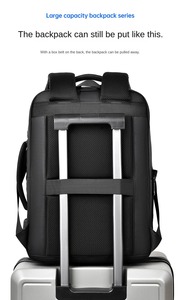 Sac à dos pour ordinateur portable grande capacité, antivol, imperméable, avec fermeture éclair, pour hommes d'affaires, décontracté, mode, voyage, trajets quotidiens, en tissu Oxford - Product Image 6