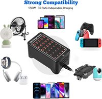 Station de Recharge USB C pour Plusieurs Appareils, Bloc Chargeur USB 150W 30 Ports pour iPad et Téléphone Portable, Multiprise USB