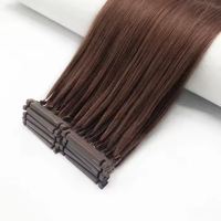 Extensions de cheveux Remy 6D Micro Link à prix d'usine, cheveux humains lisses, ondulés, couleur ombrée, livraison rapide, faible MOQ, vente en gros