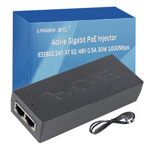 2 Ports 48v 24w 1000mbps Poe Injector Poe Power Adapter Ethernet Power Supply - Product Image 2