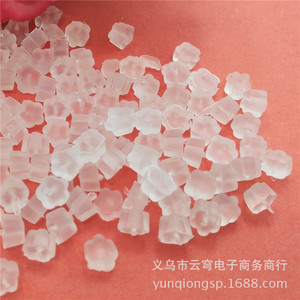 Tapones para los oídos de plástico transparente con forma de flor de ciruelo para la fabricación de pendientes, paquete de 100 piezas, origen Yiwu - Product Image 2